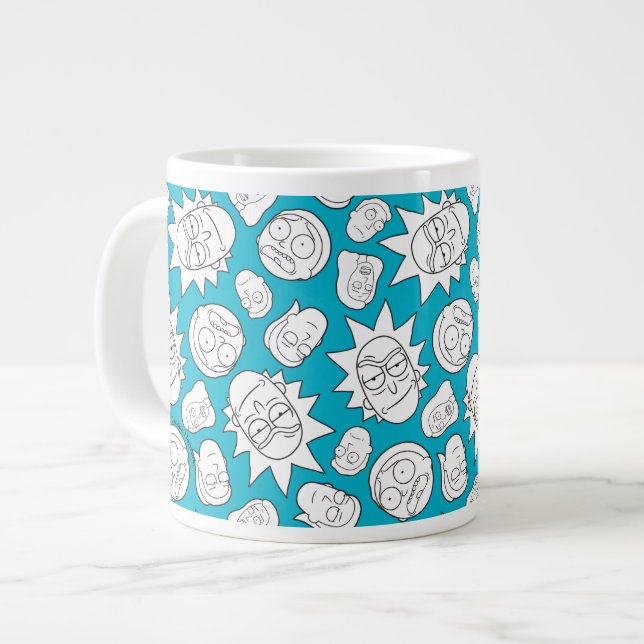 RICK AND MORTY™ | Smith Family Head Pattern Large Coffee Mug (Front Left)
