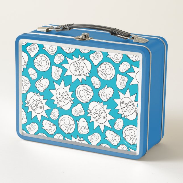 RICK AND MORTY™ | Smith Family Head Pattern Metal Lunch Box (Front)