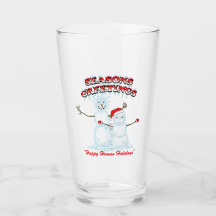 Rick and Morty   Snowmen Season's Greetings Glass