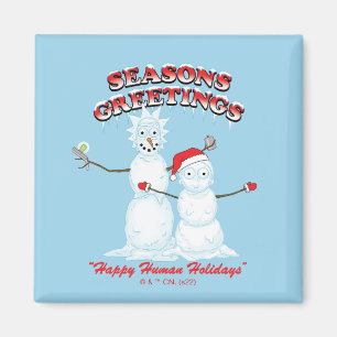 Rick and Morty   Snowmen Season's Greetings Magnet