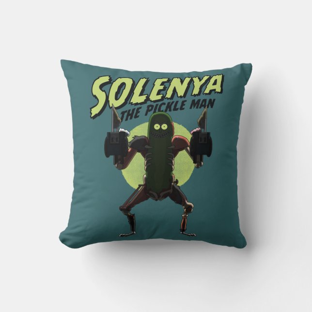 RICK AND MORTY™ | Solenya - The Pickle Man Throw Pillow (Front)
