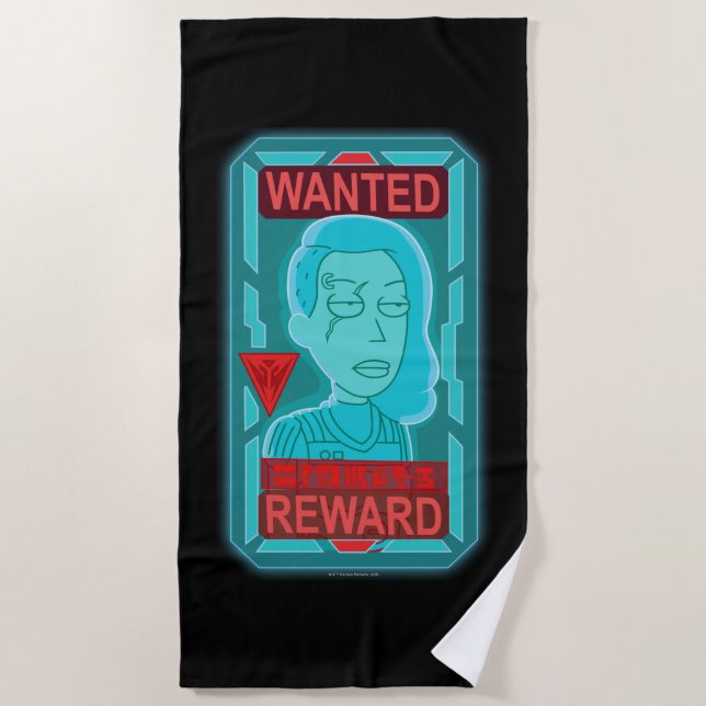 RICK AND MORTY™ | Space Beth Wanted Poster Beach Towel (Front)