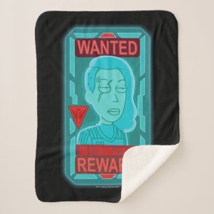 RICK AND MORTY™   Space Beth Wanted Poster Sherpa Blanket