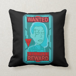 RICK AND MORTY™ Space Beth Wanted Poster Throw Pillow