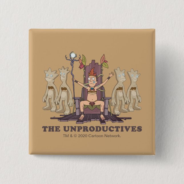 RICK AND MORTY™ | The Unproductives 2 Inch Square Button (Front)