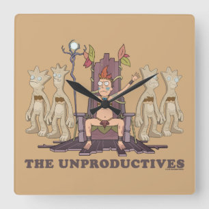 RICK AND MORTY™   The Unproductives Square Wall Clock