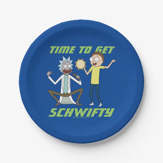 RICK AND MORTY™ | Time To Get Schwifty Paper Plate (Front)