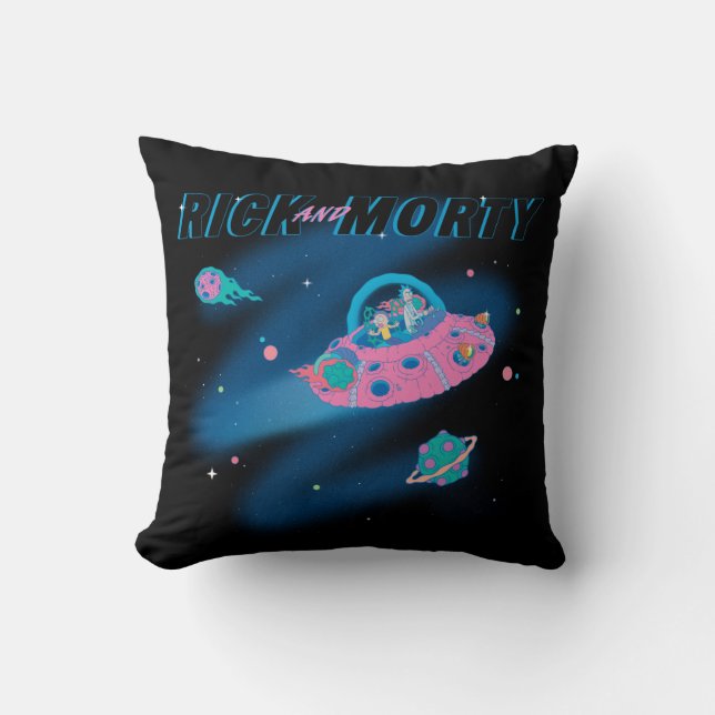 RICK AND MORTY™ | Travelling Through Space Throw Pillow (Front)