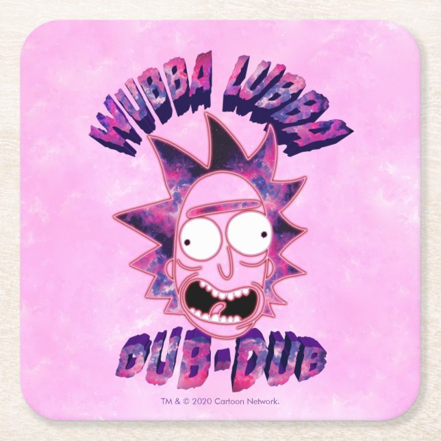 RICK AND MORTY™ | Wubba Lubba Dub-Dub Square Paper Coaster (Front)