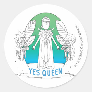 RICK AND MORTY™   Yes Queen Classic Round Sticker