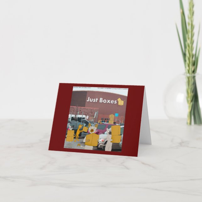 Rick London Big Box Stores For Cats Comic  Holiday Card (Front)