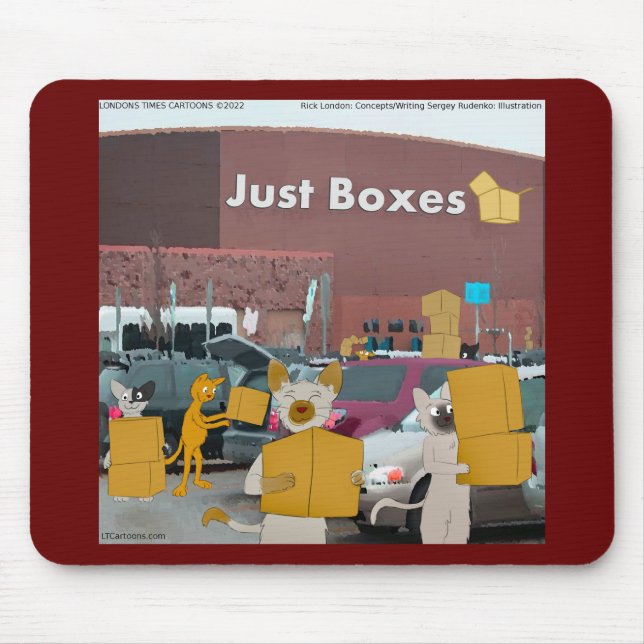 Rick London Big Box Stores For Cats Comic  Mouse Pad (Front)