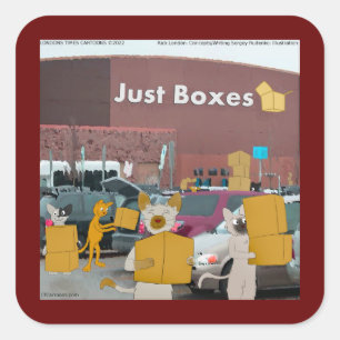 Rick London Big Box Stores For Cats Comic  Square Sticker