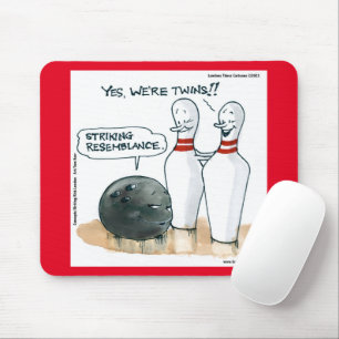 Rick London Cartoons Funny Bowling Comic Mouse Pad