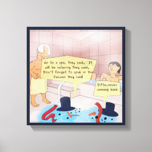 Rick London Comic Snowman Canvas Print