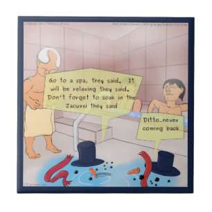 Rick London Comic Snowman Comic Ceramic Tile