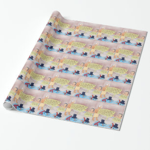Rick London Comic Snowman Funny Gifts Wrapping Paper
