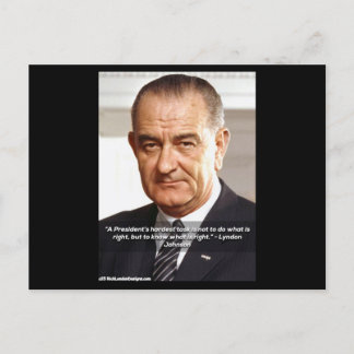 Rick London Designs LBJ "Know What Is Right" Postcard