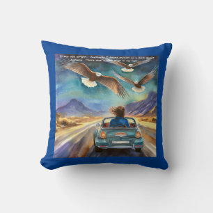 Rick London Driving In The Dark Funny Comic  Throw Pillow