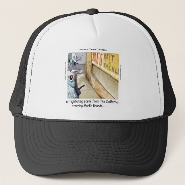 Rick London Fish Mafia Funny Gifts Trucker Hat (Front)