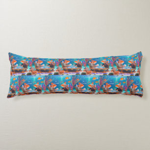 Rick London Fish Playing "Go Fish" Card Game Comic Body Pillow