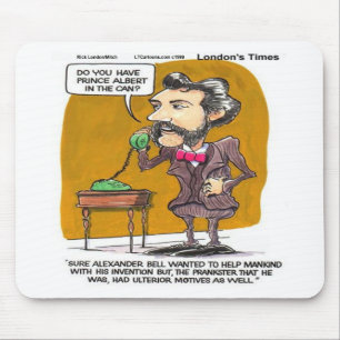 Rick London Funny Alexander Bell Phone Prank Mouse Pad