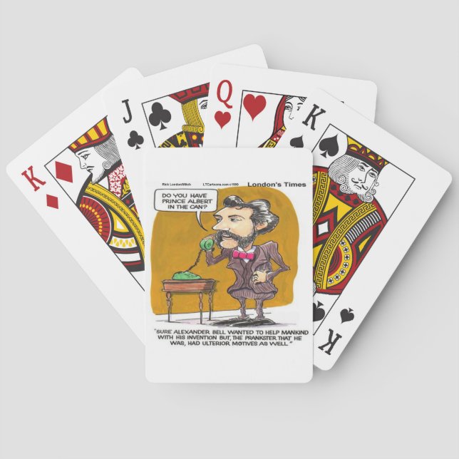 Rick London Funny Alexander Bell Phone Prank Playing Cards (Back)