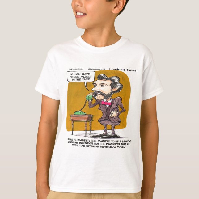 Rick London Funny Alexander Bell Phone Prank T-Shirt (Front)
