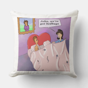 Rick London Funny Bedbugs Coussin de dessin en cot