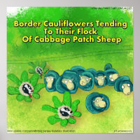 Rick London Funny Border Collie Flower Comic
