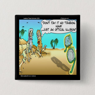 Rick London Funny Optical Optometrist Illusion 2 Inch Square Button
