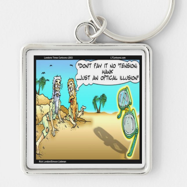 Rick London Funny Optical Optometrist Illusion Keychain (Front)