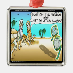 Rick London Funny Optical Optometrist Illusion Metal Ornament