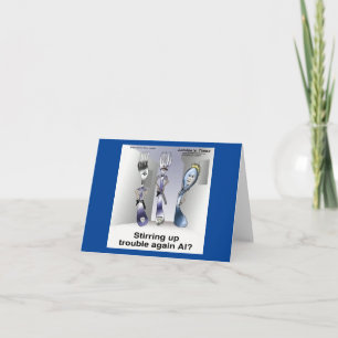 Rick London Funny Silverware Police  Card
