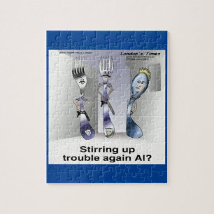 Rick London Funny Silverware Police Jigsaw Puzzle