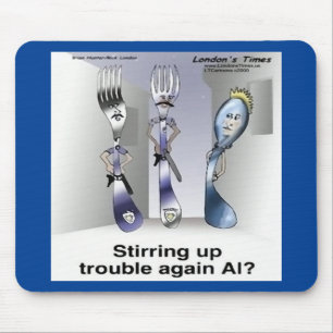 Rick London Funny Silverware Police Mouse Pad