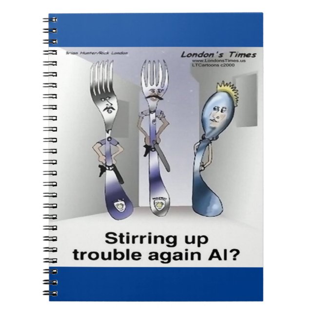 Rick London Funny Silverware Police Notebook (Front)