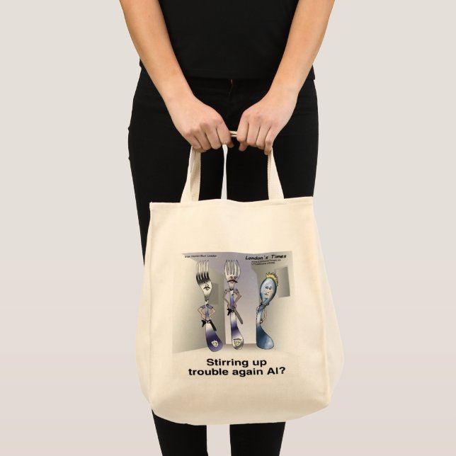 Rick London Funny Silverware Police Tote Bag (Front (Product))