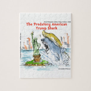Rick London Funny Trump Shark Jigsaw Puzzle