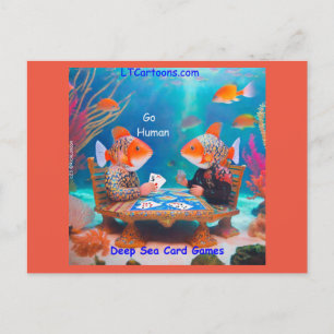 Rick London "Go Human" Underwater Card Games Funny