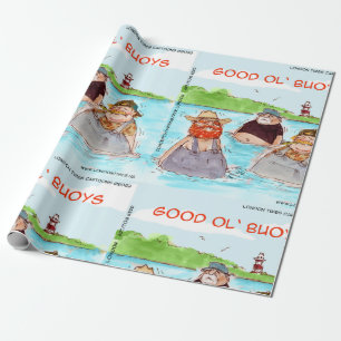 Rick London Good Ol' Buoys Funny Comic Wrapping Paper