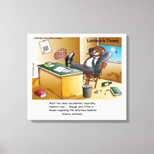 Rick London Muskrat Divorce Attorney Comic Canvas Print