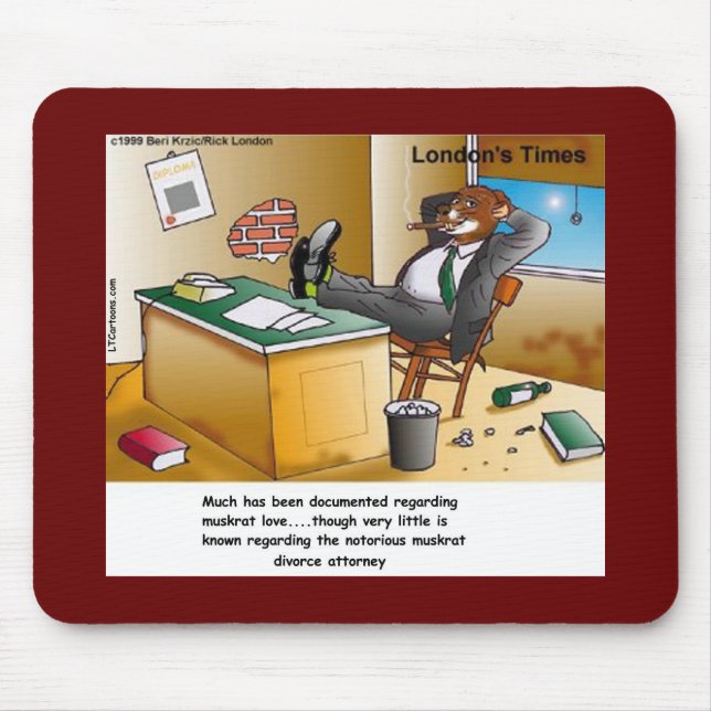 Rick London Muskrat Divorce Attorney Comic  Mouse Pad (Front)