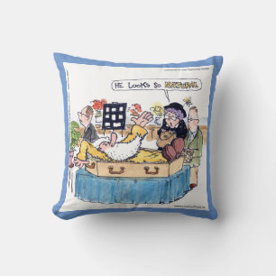 Rick London Old Hippie So Natural Funeral  Throw Pillow