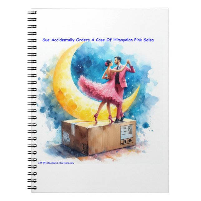 Rick London Pink Himalayan Salsa Funny  Notebook (Front)