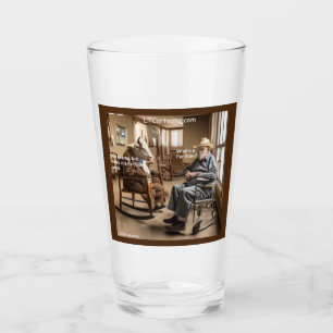 Rick London Retired Far Side Cow Likes To Brag  Glass