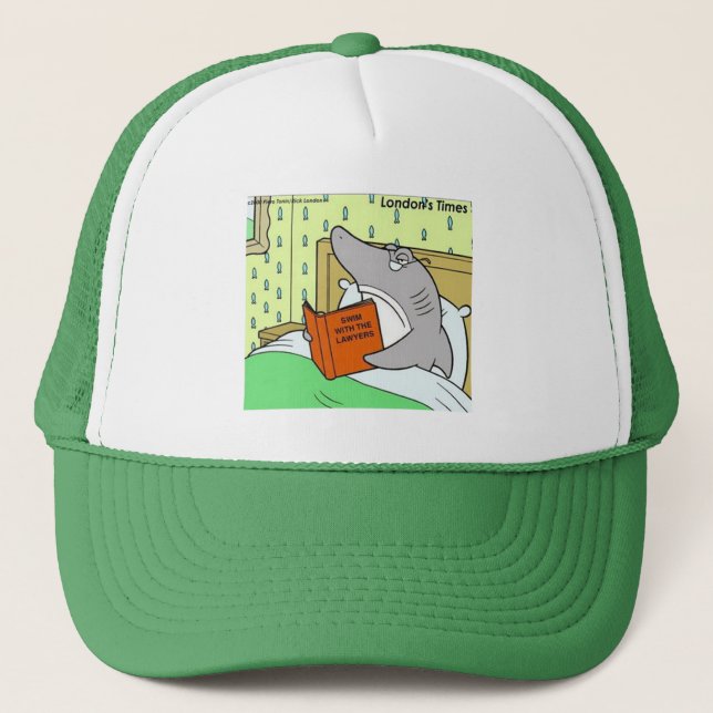 Rick London Shark Lawyer Funny  Trucker Hat (Front)