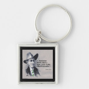 Rick London & Tom Kerr James Joyce & Ego Quote  Keychain