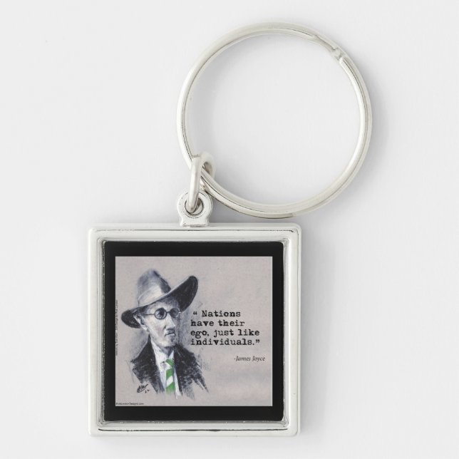Rick London & Tom Kerr James Joyce & Ego Quote  Keychain (Front)