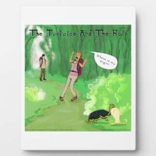 Rick London Turtle And The Wig Hair Funny Plaque